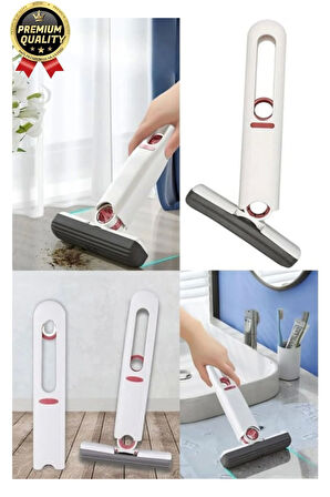 Çok Amaçlı Taşınabilir Pratik Sıkmalı Sünger Oto Tezgah Banyo Mutfak Cam Temizleme Silme Çekpas Mop