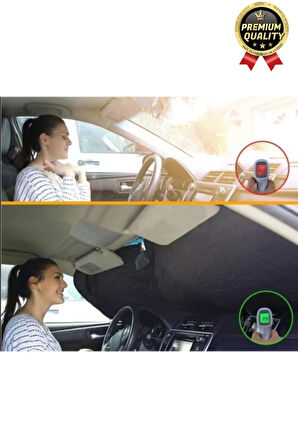 Ultra Dayanıklı Katlanabilir ve Taşınabilir UV Işık Engelleyici Çift Katmanlı Ön Cam Araba Güneşliği