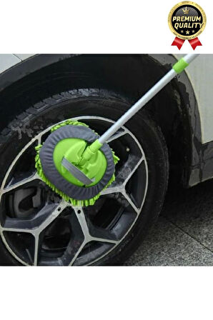Çok Fonksiyonlu 180 Derece Dönen Mikrofiber Mop Çizmez Araba Otomobil Yıkama Uzun Sopalı Fırça Seti
