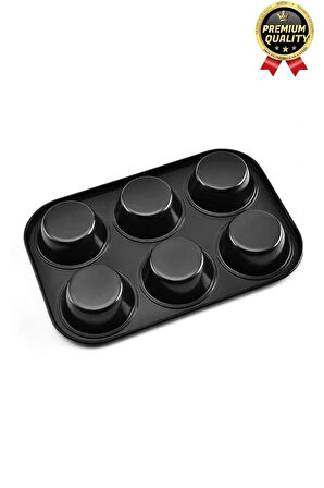 Çok Amaçlı Mutfak Yüksek Isıya Dayanıklı Yıkanabilir Yanmaz Yapışmaz 6’lı Kek Muffin Cupcake Kalıbı
