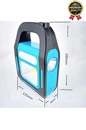 Çok Amaçlı Güneş Enerjili Powerbank USB Şarj Edilebilir Su Geçirmez Solar Işıldak Fener Kamp Lambası