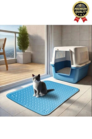 Premium Silinebilir Yıkanabilir Dayanıklı Kedi Köpek Evcil Hayvan Tuvalet Önü Mama Kabı Kum Paspası