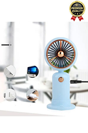 Özel Üretim Taşınabilir Usb Şarjlı Sessiz 2 Kademeli Serinletici Tutmalı Masa El Fanı Vantilatör