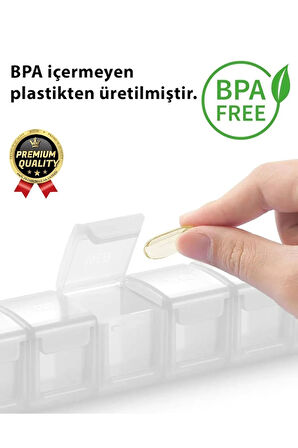 Dayanıklı Düzenleyici Organizer Abs Plastik Şeffaf Haftalık Günlük 7 Bölmeli İlaç Hap Saklama Kutusu