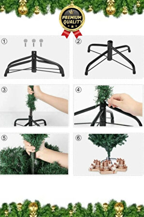 Premium Kalite Yeni Yıl Süsleme Seti Renkli Işık Hediye Yılbaşı Çam Ağacı Noel Paketi 110 Cm 110 Dal