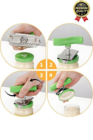 Dayanıklı Ölçülü Ayarlanabilir Paslanmaz Çelik Mutfak Pratik Kavanoz Konserve Şişe Kapak Açacağı