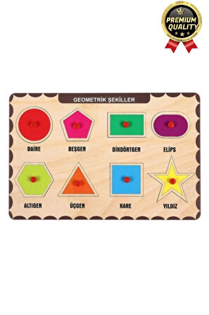 Yeni Seri Çocuk Ebeveyn Eğlenceli Eğitici Öğrenme Destekli Şekiller Yapboz Ahşap Tutmalı Puzzle