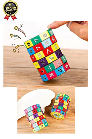 Çok Amaçlı Çocuk Eğlenceli Eğitici Öğretici Zeka Gelişimini Destekleyen Renkli Temel Matematik Küpü