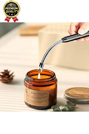 Özel Üretim Fonksiyonel USB Şarj Edilebilir Rüzgar Geçirmez Alevsiz Kamp Mum Metal Elektrikli Çakmak