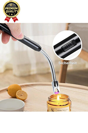 Özel Üretim Fonksiyonel USB Şarj Edilebilir Rüzgar Geçirmez Alevsiz Kamp Mum Metal Elektrikli Çakmak