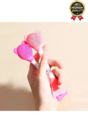 Özel Seri Esnek Yumuşak Silikon Yüz Cilt Krem Maske Uygulama ve Temizleme Fırçası Spatulası 1 Adet