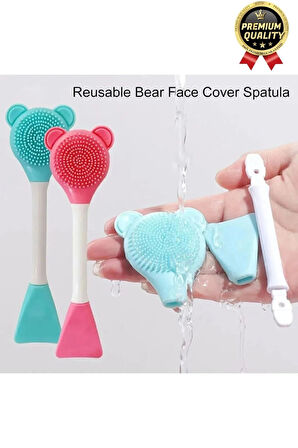 Özel Seri Esnek Yumuşak Silikon Yüz Cilt Krem Maske Uygulama ve Temizleme Fırçası Spatulası 1 Adet