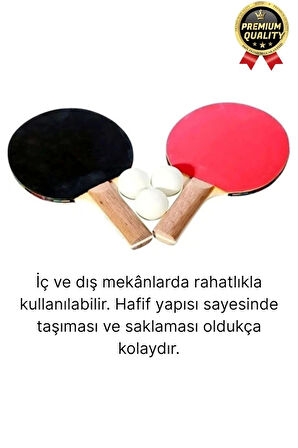 Özel Seri Yüksek Kaliteli Eğlence Oyun Renkli 2 Adet Raket 3 Pinpon Topu Masa Tenisi Raket Seti
