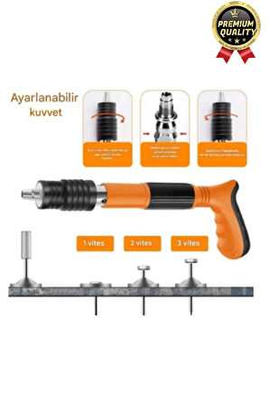 Profesyonel Güç Yaylı Sistemli 3 Kuvvet Vites Ses Çıkarmaz Ayarlı Manuel Çivi Çakma Makinesi