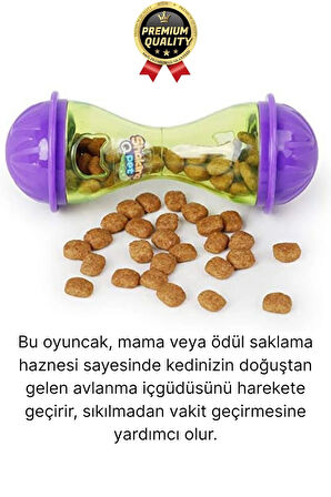 Premium Seri Saklama Hazneli İçgüdüsel Avlanma Kum Saati İnteraktif Kedi köpek Ödül Maması Oyuncağı