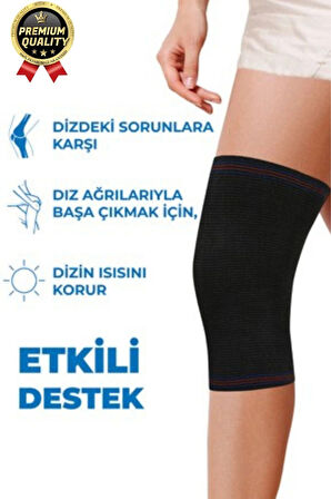 Premium Seri Konforlu Maksimum Koruma Ortopedik Çift Taraflı Elastik Örme Likralı Spor Dizlik Unisex