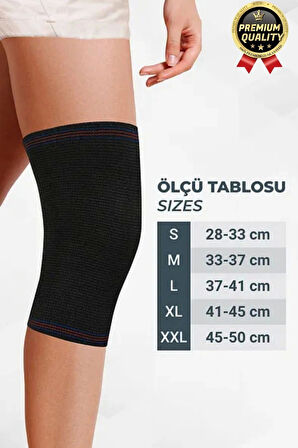 Premium Seri Konforlu Maksimum Koruma Ortopedik Çift Taraflı Elastik Örme Likralı Spor Dizlik Unisex