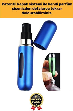 Özel Üretim Pratik Otomatik Doldurulabilir Taşınabilir Atomizer Seyahat Mini Cep Parfüm Şişesi 5 Ml