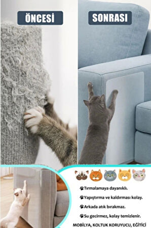 Dayanıklı Kolay Uygulanabilir Yapıştırılabilir Eşya Mobilya Koruyucu Kedi Tırmalama Matı 100 x 30 cm