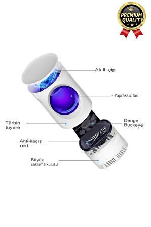 Premium Kimyasalsız Sessiz Şarjlı Uv 6 Işıklı Elektrikli Haşere Böcek Sinek Kovucu Öldürücü Lamba
