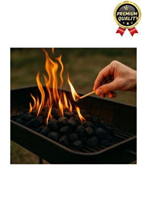 Özel Üretim Pratik Kullanımlı Piknik Odun Çıra Gerektirmeyen Tek Kibritle Yanan Mangal Kömürü 2 KG