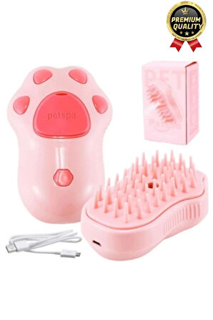 Yeni Seri Tüy Bakımı Pati Desenli Şarjlı Su Hazneli Doldurulan Kedi Köpek Evcil Hayvan Buharlı Tarak