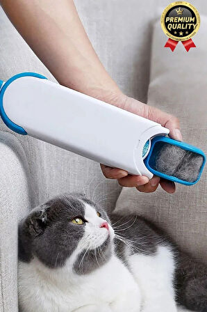 Çift Taraflı Kendini Temizleyen Mobilya Tişört Koltuk Kıyafet Halı Tüy Toplayıcı 2'li Fırça Seti