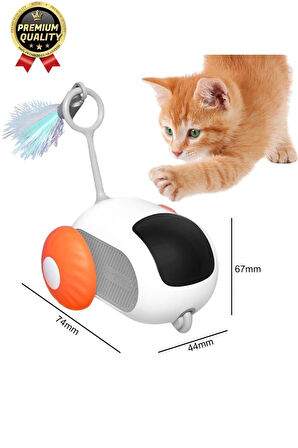 Yeni Nesil Şarjlı Renkli Kuyruk Aparatlı Eğlenceli Akıllı Uzaktan Kumandalı Robot Kedi Oyuncağı