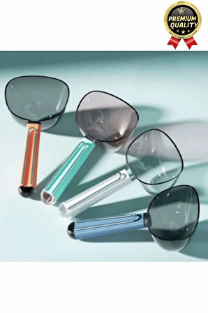 Çok Amaçlı Klipsli Ölçekli Şeffaf Başlıklı 180ml Kapasiteli Kedi Köpek Mama Ölçüm Kaşığı Küreği