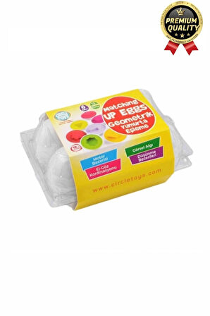 Yeni Nesil Eğitici Öğretici El Göz Kordinasyonu Çocuk Bebek Geometrik Yumurta Eşleme Oyunu 6'lı
