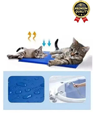 Çok Amaçlı Jel Dolgulu Kendinden Serinletici Evcil Hayvan Kedi Köpek Soğutucu Yatak Mat 50x65 cm