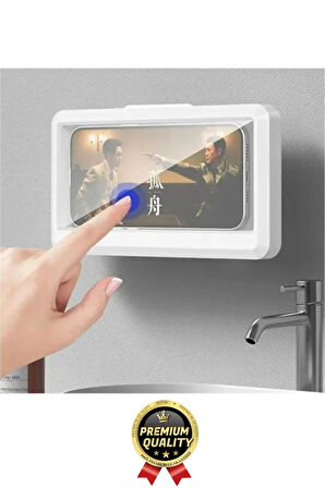 Çok Amaçlı Portatif Duvara Monte Sızdırmaz Buğu Yapmaz Su Geçirmez Hareketli Duş Telefon Kabı Tutucu