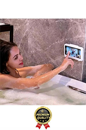 Çok Amaçlı Portatif Duvara Monte Sızdırmaz Buğu Yapmaz Su Geçirmez Hareketli Duş Telefon Kabı Tutucu