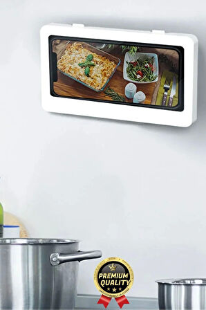 Çok Amaçlı Portatif Duvara Monte Sızdırmaz Buğu Yapmaz Su Geçirmez Hareketli Duş Telefon Kabı Tutucu