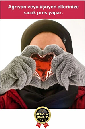 Premium Sihirli Jel Isıtıcı Tekrar Kullanılır Isınmatik Sıcak Su Torbası Kalpli Cep Sobası 2'li Set