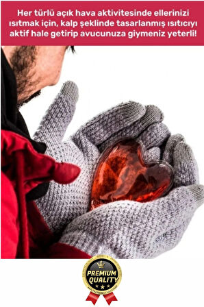 Premium Sihirli Jel Isıtıcı Tekrar Kullanılır Isınmatik Sıcak Su Torbası Kalpli Cep Sobası 2'li Set