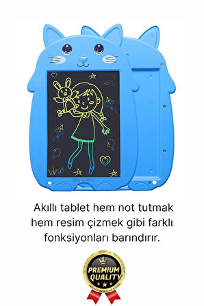 Kolay Kullanım Dayanıklı Lcd Ekran Kalemli Dijital Akıllı Ayıcıklı Yazı Boyama Çizim Tableti 8,5 Inç