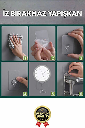 Süper Sağlam İz bırakmaz Çerçeve Tablo Banyo Mutfak Ultra Güçlü Yapışkanlı Çivisiz Askı 1 Adet