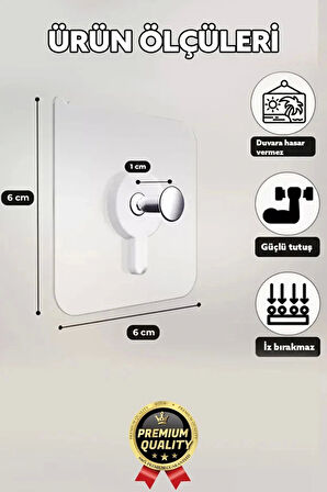 Süper Sağlam İz bırakmaz Çerçeve Tablo Banyo Mutfak Ultra Güçlü Yapışkanlı Çivisiz Askı 15 Adet