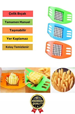 Yepyeni Pratik Paslanmaz Çelik Kızartma Kesici Sebze Soğan Kesme Doğrama Patates Dilimleme Aleti