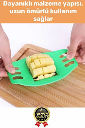Yepyeni Pratik Paslanmaz Çelik Kızartma Kesici Sebze Soğan Kesme Doğrama Patates Dilimleme Aleti
