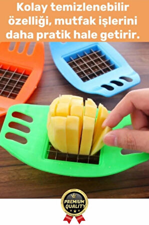 Yepyeni Pratik Paslanmaz Çelik Kızartma Kesici Sebze Soğan Kesme Doğrama Patates Dilimleme Aleti