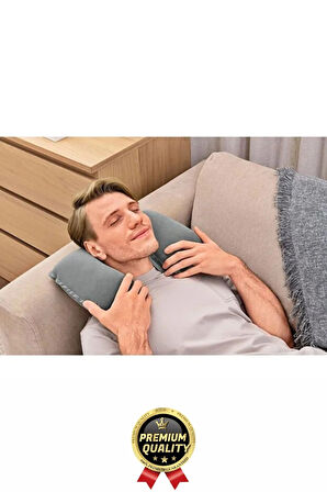 Özel Üretim Portatif Rahat Konforlu Seyahat Yolculuk Araba Uçak Kadife Ortopedik Şişme Boyun Yastığı