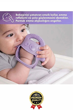 Eğlenceli Yumuşak Esnek Bpa İçermeyen Diş Çıkarma Dönemi Kaşıma Silikon Mavi Bebek Diş Kaşıyıcı