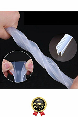 Çok Amaçlı Su Soğuk geçirmez Kapı Pencere Cam Duşakabin Yalıtım Silikon Kenar Koruyucu 1.2 cm x 1 mt
