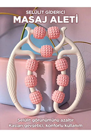 Yeni Nesil Kas Gevşetici Ayarlanabilir Roller Lenf Drenaj Rulosu 9 Tekerlekli Selülit Masaj Aleti