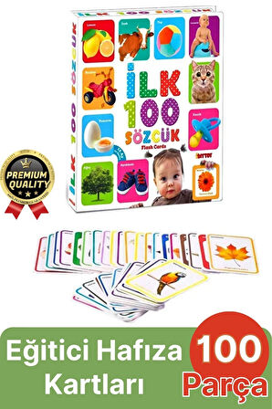 Yeni Nesil Eğitici Öğretici Odaklanma Zeka ve Dil Gelişimi Kelime Hafıza Kartları İlk 100 Sözcük