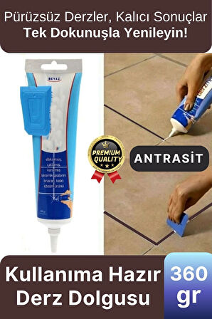 Profesyonel Kolay Kullanıma Hazır Zemin Duvar Onarma Gaga Uçlu Tüp Fayans Arası Derz Dolgu Antrasit