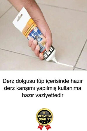 Profesyonel Kolay Kullanıma Hazır Zemin Duvar Onarma Gaga Uçlu Tüp Fayans Arası Derz Dolgu Antrasit