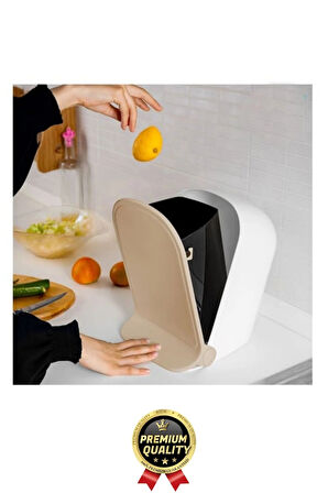 Yeni Tasarım Pratik Şık Tezgah Üstü Çocuk Odası Mutfak WC Banyo Ayak Pedallı Çöp Kovası Kutusu 2 Lt